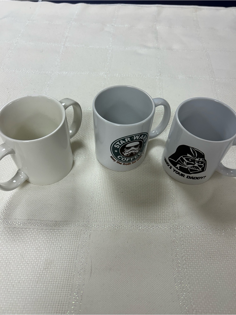 Mugs on table